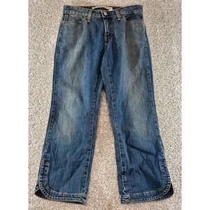 Gap Denim Blue Jeans Womens Size 4 Cropped Boot Cut Stretch Inseam 22